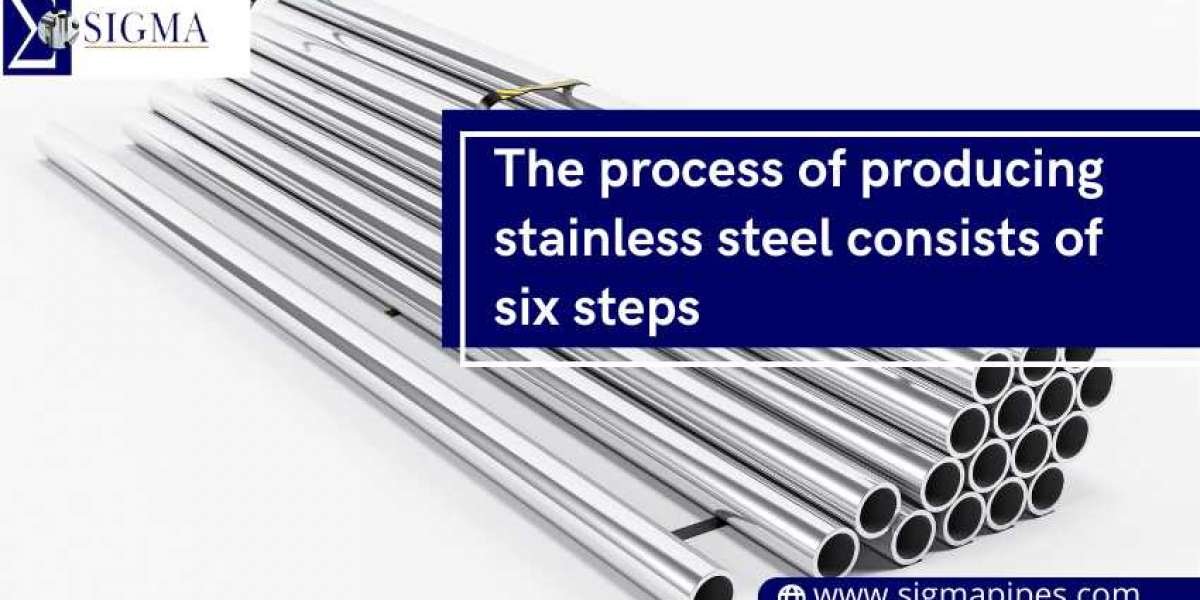 The process of producing stainless steel consists of six steps