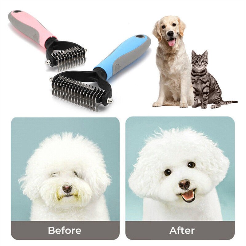 Pet Grooming Brush: Deshedding & Dematting Tool - BarkOns