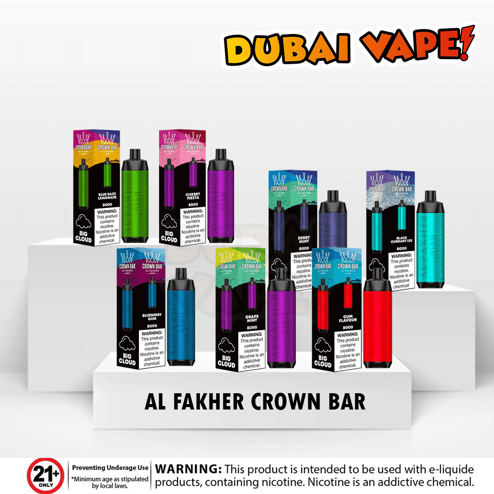 Buy Al Fakher Crown Bar 8000 Puffs Disposable Vape In UAE