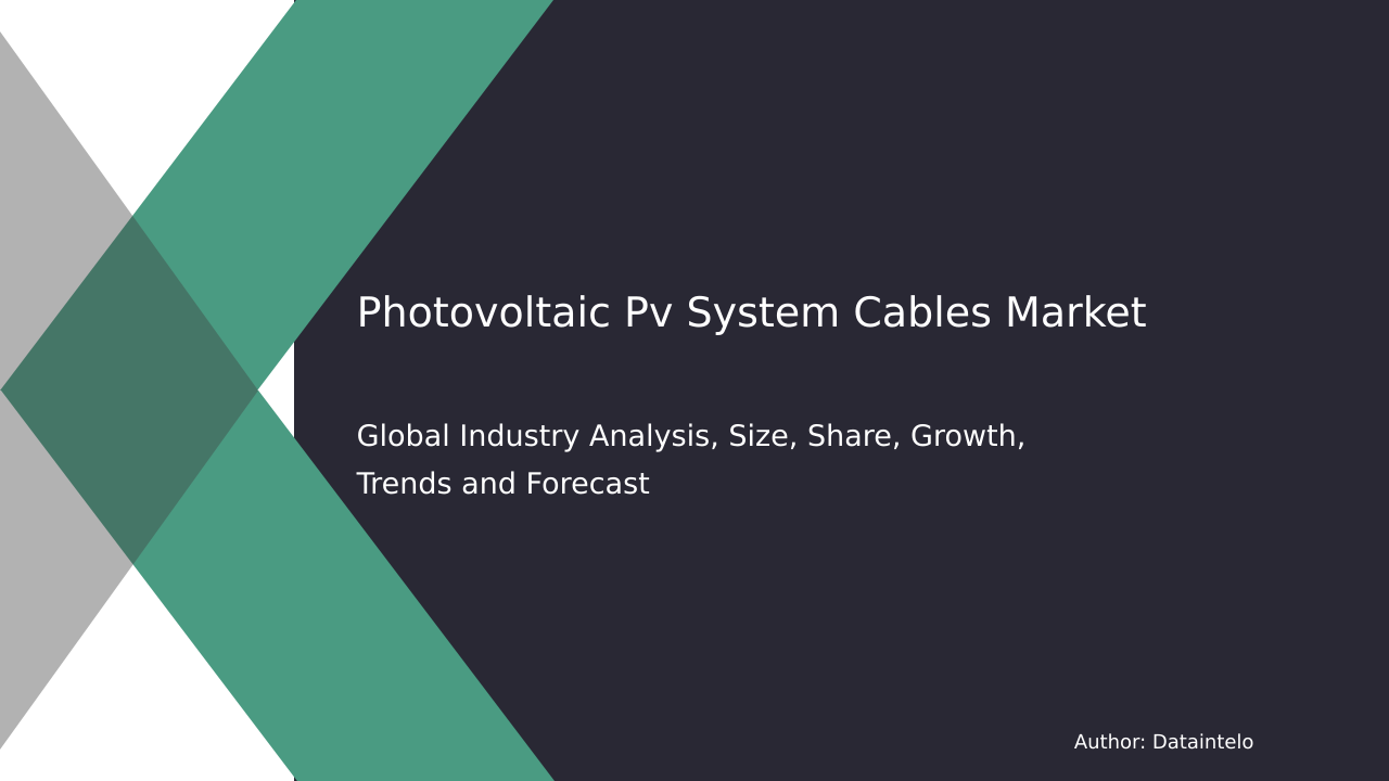 Request For Sample of Photovoltaic Pv System Cables Market Research Report 2032