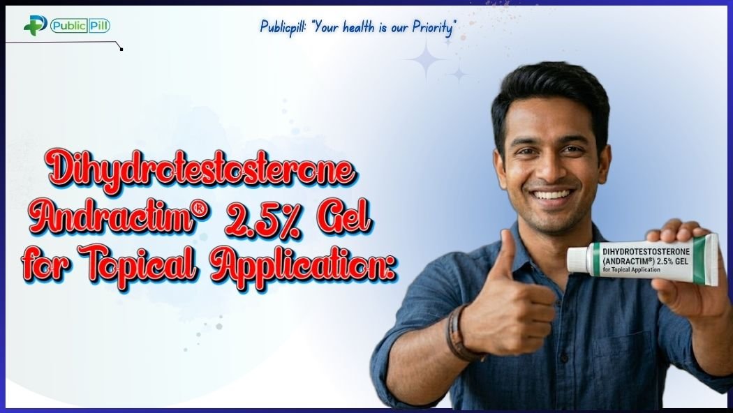 Dihydrotestosterone (Andractim®) 2.5% gel for topical application - Publicpill | #1 Trusted, Convenient, and affordable pharmacy,