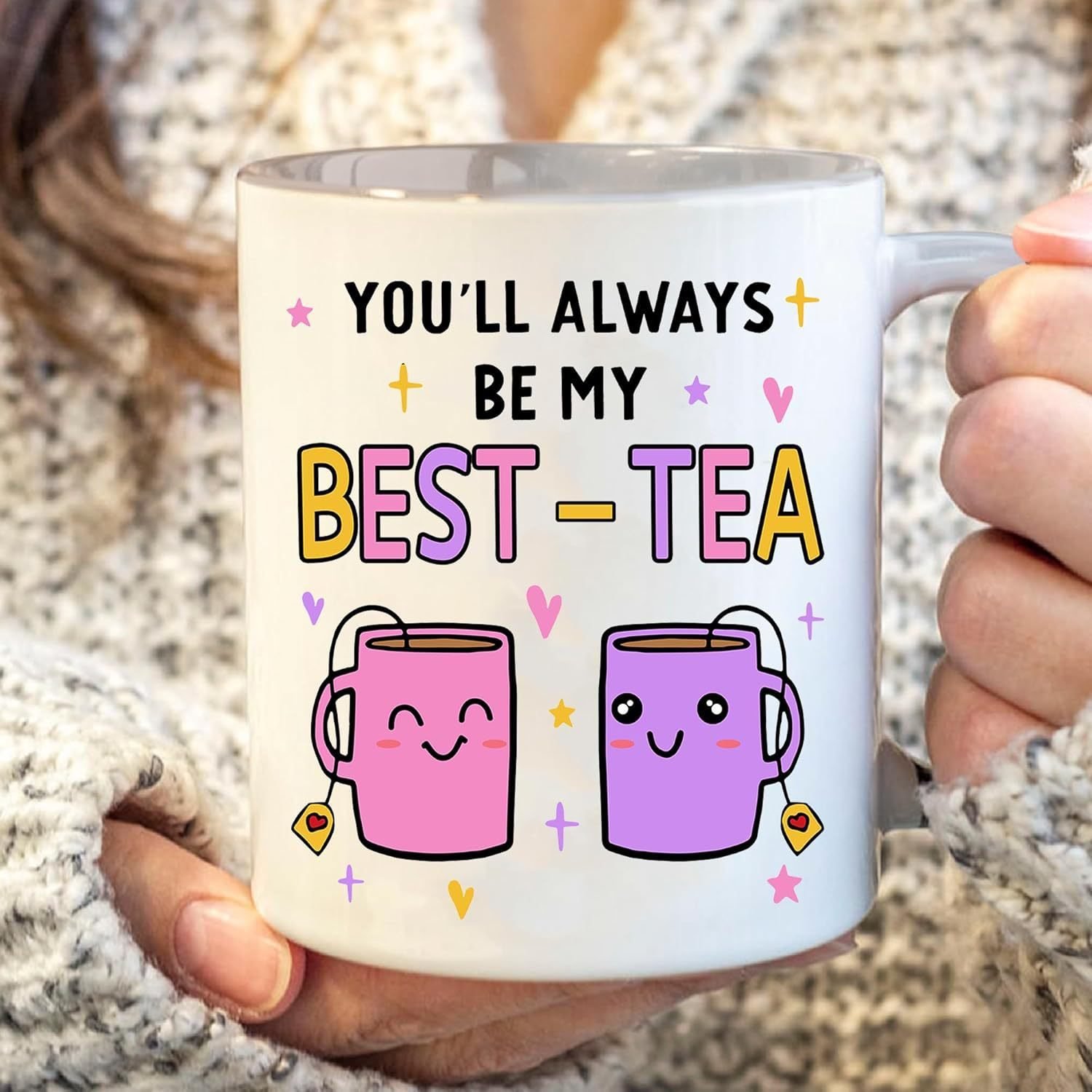 11oz Ceramic Coffee Mug, High-Appearance Creative Cartoon Couple Series Water Cup – paintedbookmug.com